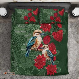 Kokaburra and Waratah Bedding Set Aboriginal Art LT9