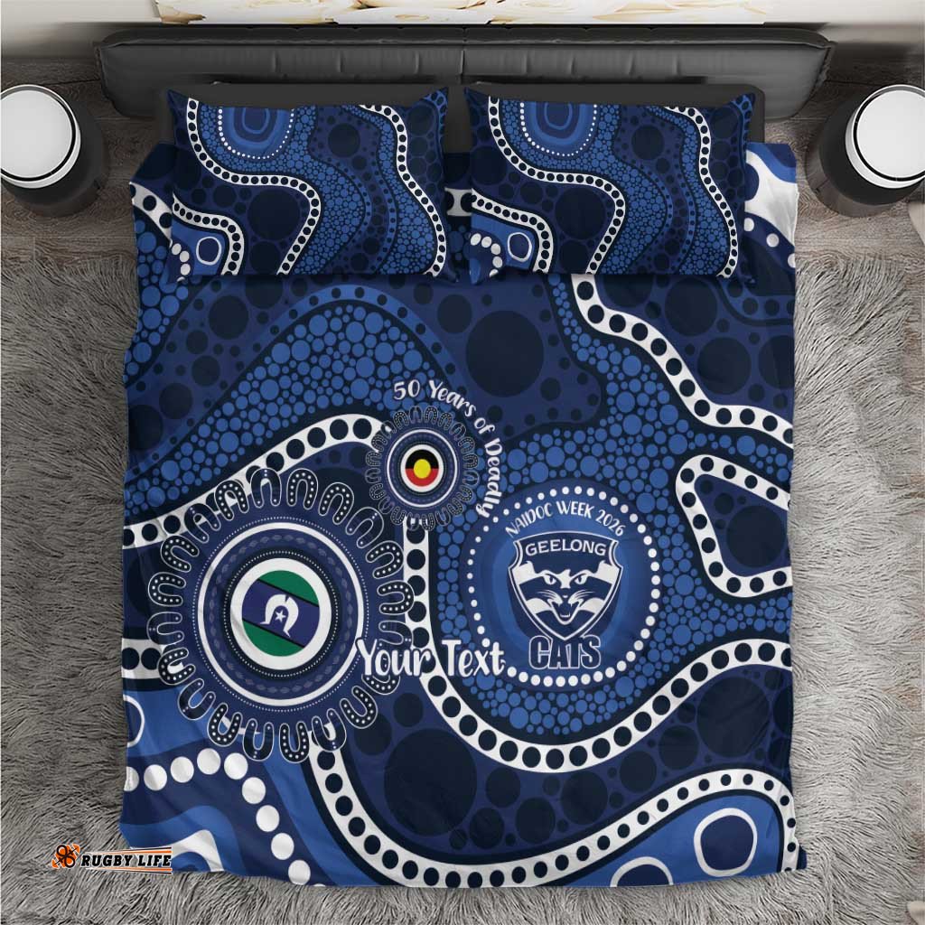 Geelong Cats NAIDOC Week 2026 Personalised Bedding Set 50 Years of Deadly Aboriginal Art LT14