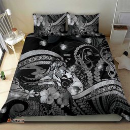 Maori Romantic Valentine Bedding Set The Hongi Kiss Black Galaxy DT05