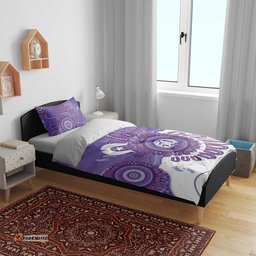 NAIDOC Week 2026 Bedding Set 50 Years Deadly Dhari Purple Aboriginal Art LT14
