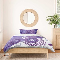 NAIDOC Week 2026 Bedding Set 50 Years Deadly Dhari Purple Aboriginal Art LT14