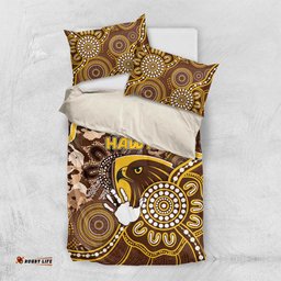 Hawks Football Bedding Set Aboriginal Dot Art Pattern DT05
