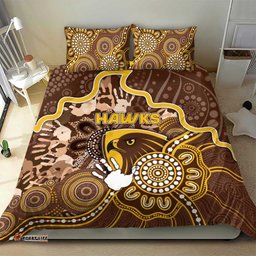 Hawks Football Bedding Set Aboriginal Dot Art Pattern DT05