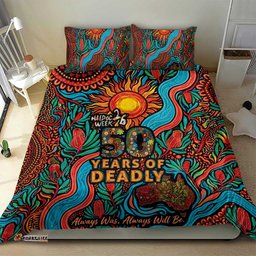 NAIDOC Week 26 Bedding Set 50 Years of Deadly Aboriginal Motif LT03