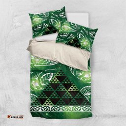 Matariki New Zealand Bedding Set NZ Niho Taniwha Maori New Year Green Galaxy LT14