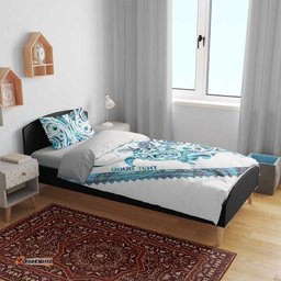Kahui Whetu Paua shell Kowhaiwhai Taniko Personalised Bedding Set Turtle Tattoo Maori Tribal Style LT9