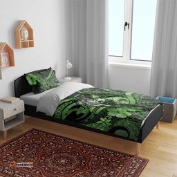 Maori Romantic Valentine Bedding Set The Hongi Kiss Green Galaxy DT05