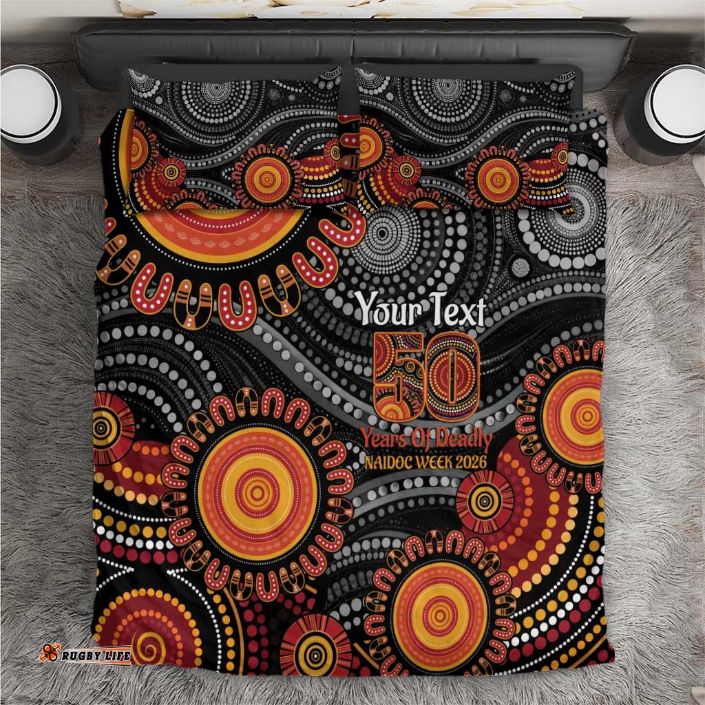 NAIDOC Week 50 Years Deadly Personalised Bedding Set Aboriginal Art LT14