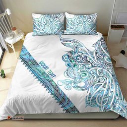 Kahui Whetu Paua shell Kowhaiwhai Taniko Personalised Bedding Set Taniwha Maori Tribal Style LT9