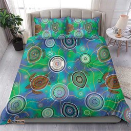 NAIDOC 50 Years of Deadly Bedding Set Sea Turtle Aboriginal Dot Art LT19