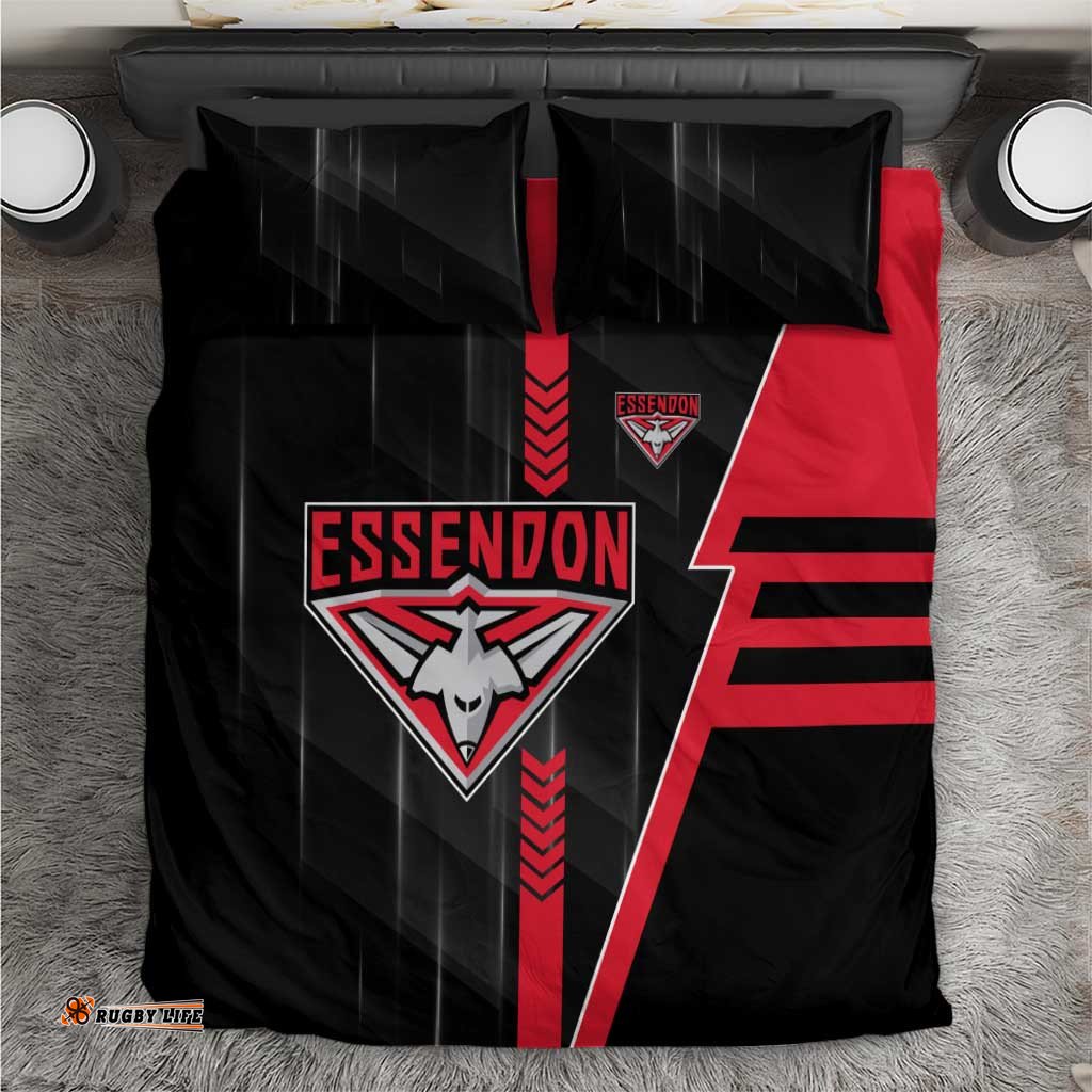 Essendon Bombers Bedding Set Modern Geometric Sports Graphic Style TS04