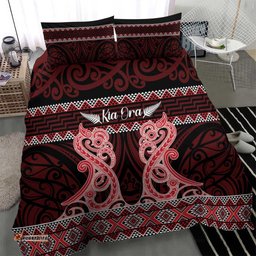 Kia Ora New Zealand Bedding Set Maori Language Week Whero Taniko Motif LT14