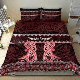 Kia Ora New Zealand Bedding Set Maori Language Week Whero Taniko Motif LT14
