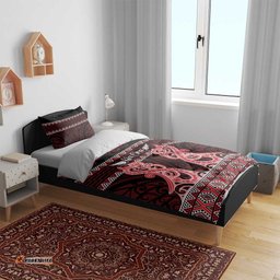 Kia Ora New Zealand Bedding Set Maori Language Week Whero Taniko Motif LT14
