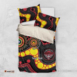 Essendon Bombers NAIDOC Week 2026 Personalised Bedding Set 50 Years of Deadly Aboriginal Art LT14
