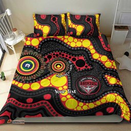 Essendon Bombers NAIDOC Week 2026 Personalised Bedding Set 50 Years of Deadly Aboriginal Art LT14
