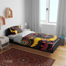 Essendon Bombers NAIDOC Week 2026 Personalised Bedding Set 50 Years of Deadly Aboriginal Art LT14