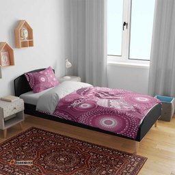 NAIDOC Deadly 50 Years Bedding Set Jellyfish Aboriginal Culture Inspired Pink LT9