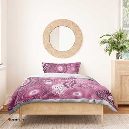 NAIDOC Deadly 50 Years Bedding Set Jellyfish Aboriginal Culture Inspired Pink LT9