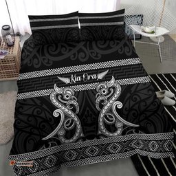 Kia Ora New Zealand Bedding Set Maori Language Week Pango Taniko Motif LT14