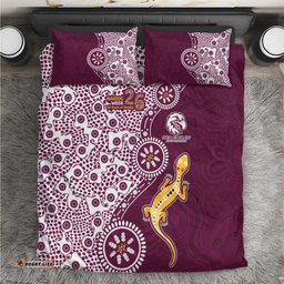 Manly Warringah Sea Eagles NAIDOC Week 2026 Bedding Set Aboriginal Lizard Dot Painting - 50 Years of Deadly TS04