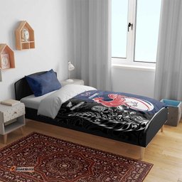 France And New Zealand Rugby Bedding Set Les Bleus Rooster With Maori Tiki LT05