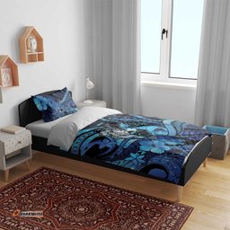 Maori Romantic Valentine Bedding Set The Hongi Kiss Blue Galaxy DT05