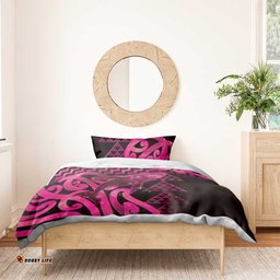 Humpback Whale Matariki New Zealand Bedding Set NZ Maori Paikea Poutama Luxury Pink LT14