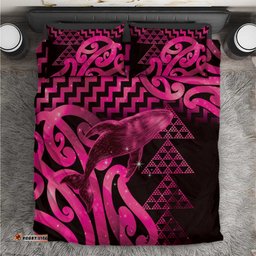 Humpback Whale Matariki New Zealand Bedding Set NZ Maori Paikea Poutama Luxury Pink LT14