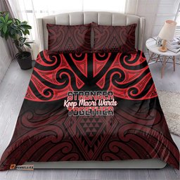 Keep Maori Wards New Zealand Bedding Set Stronger Together Aotearoa Taniko LT14