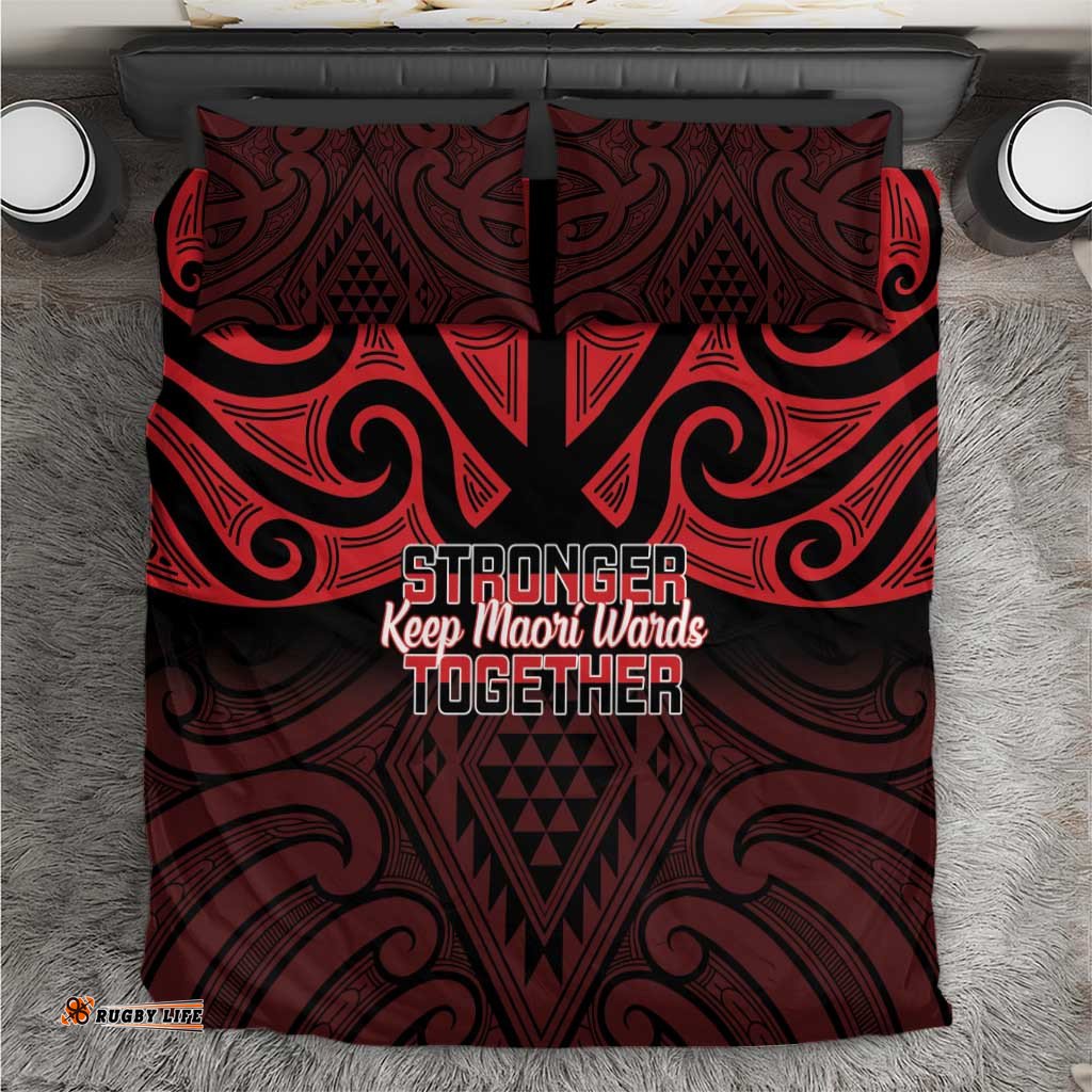 Keep Maori Wards New Zealand Bedding Set Stronger Together Aotearoa Taniko LT14