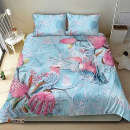 Galah Birds Australia Baby Blue & Pink Bedding Set LT7
