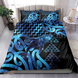 Humpback Whale Matariki New Zealand Bedding Set NZ Maori Paikea Poutama Luxury Blue LT14