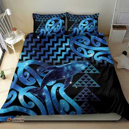 Humpback Whale Matariki New Zealand Bedding Set NZ Maori Paikea Poutama Luxury Blue LT14