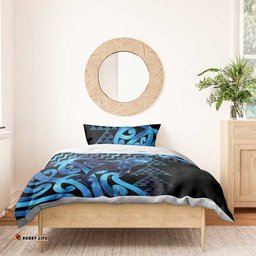 Humpback Whale Matariki New Zealand Bedding Set NZ Maori Paikea Poutama Luxury Blue LT14