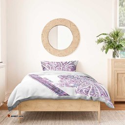 Mawhero Paua shell Kowhaiwhai Taniko Personalised Bedding Set Taniwha Maori Tribal Style LT9