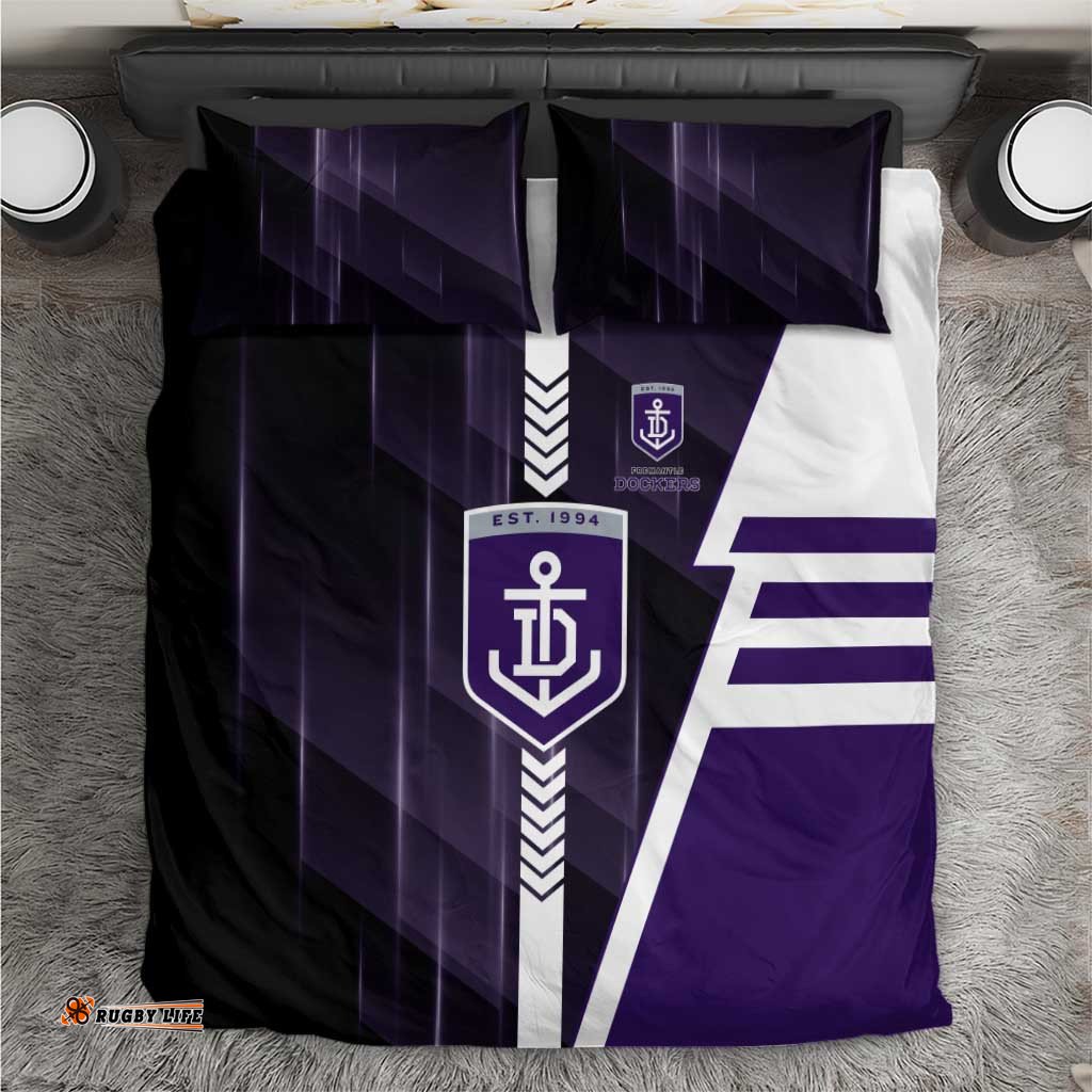 Fremantle Dockers Bedding Set Modern Geometric Sports Graphic Style TS04
