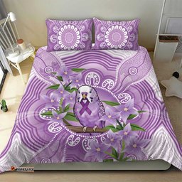 Epilepsy Awareness Budgerigar Australia Bedding Set Budgie Purple Ribbon Boronia Aboriginal LT14