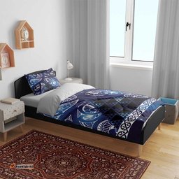 Matariki New Zealand Bedding Set NZ Niho Taniwha Maori New Year Blue Galaxy LT14