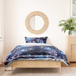 Matariki New Zealand Bedding Set NZ Niho Taniwha Maori New Year Blue Galaxy LT14