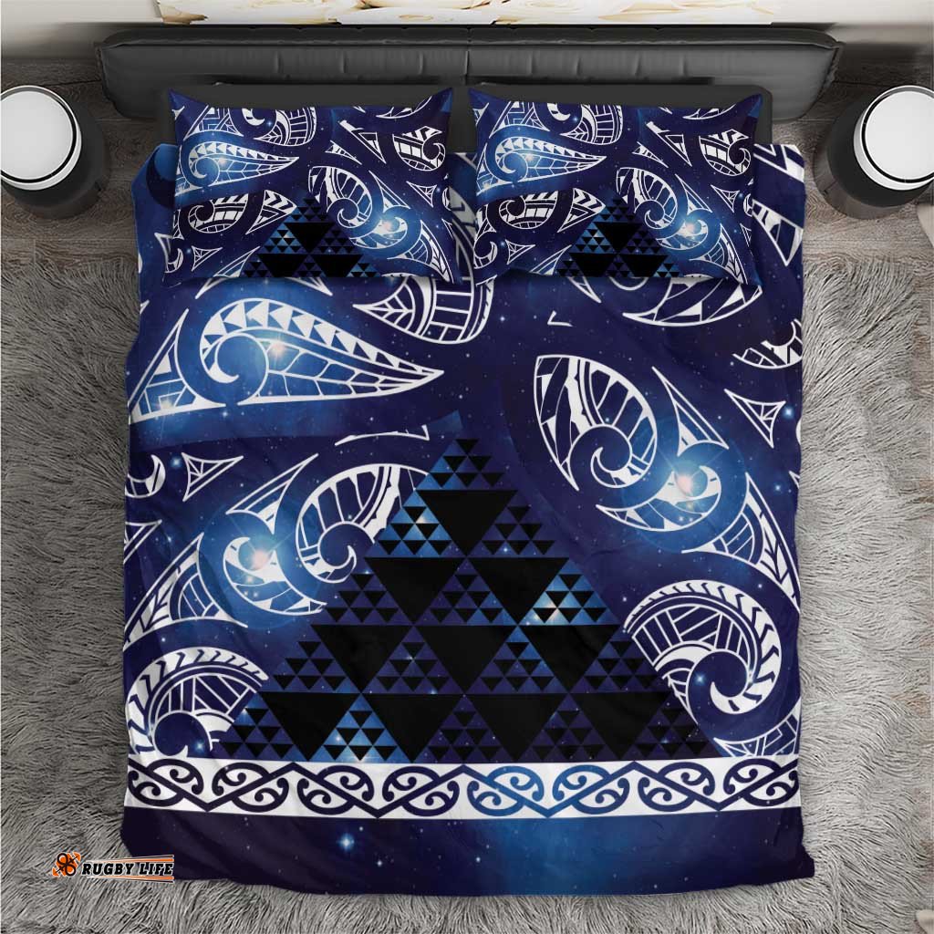 Matariki New Zealand Bedding Set NZ Niho Taniwha Maori New Year Blue Galaxy LT14