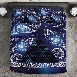 Matariki New Zealand Bedding Set NZ Niho Taniwha Maori New Year Blue Galaxy LT14