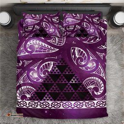 Matariki New Zealand Bedding Set NZ Niho Taniwha Maori New Year Purple Galaxy LT14