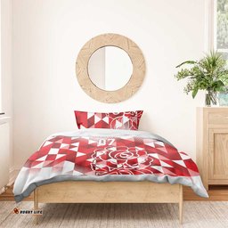 England Rugby Custom Bedding Set Crystalised Red Rose LT7