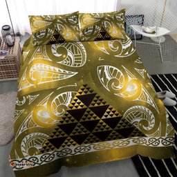 Matariki New Zealand Bedding Set NZ Niho Taniwha Maori New Year Yellow Galaxy LT14