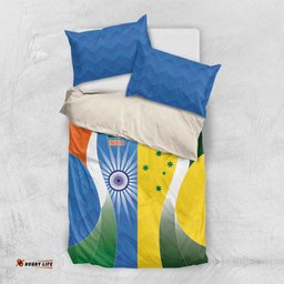 India Vs Australia Cricket Bedding Set Final Matchup LT05