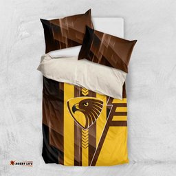 Hawthorn Hawks Bedding Set Modern Geometric Sports Graphic Style TS04