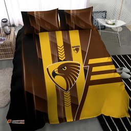 Hawthorn Hawks Bedding Set Modern Geometric Sports Graphic Style TS04