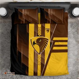Hawthorn Hawks Bedding Set Modern Geometric Sports Graphic Style TS04