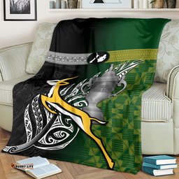 New Zealand and South Africa Rugby Blanket World Cup Final All Black Springboks Together